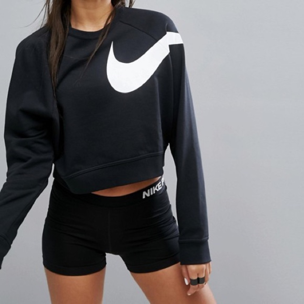 Nike Versa Dri-fit Cropped Jersey Sweatshirt
